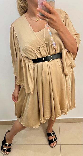 💛Robe fluide ample moutarde Taille unique