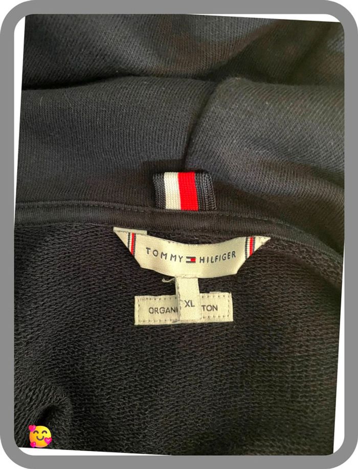 🧥 Sweat à capuche Tommy Hilfiger – Taille XL – Bleu marine – Homme - photo numéro 4