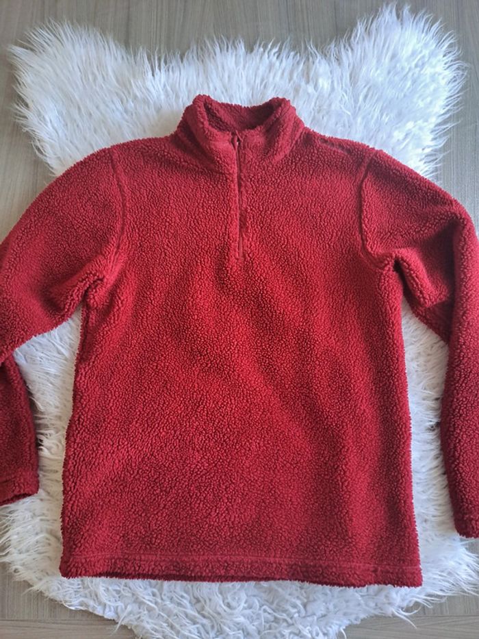 Polaire rouge décathlon mixte 14ans