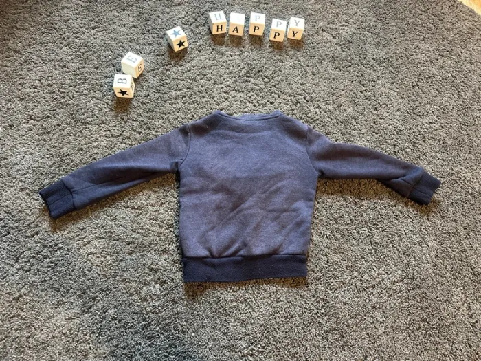 Veste sweat doudoune 4 ans garçon bleu marine U - photo numéro 4