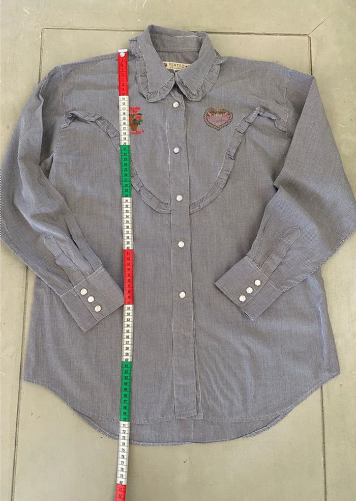 Chemise Ventilo La Colline vichy noir et blanc taille M - photo numéro 15