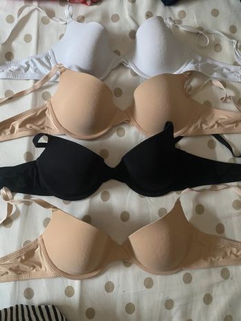 Lot/ensemble de cinq soutifs triangles en tissu