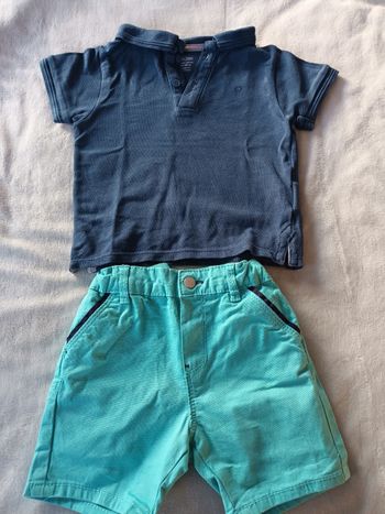 Ensemble bleu obaïbi 6mois