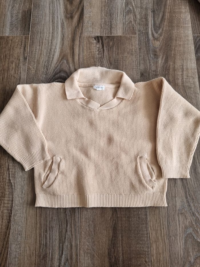 Pull beige garçon vertbaudet