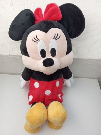 Peluche Disney Mickey, Minnie, rouge, noir, noeud, 60 cm, idée Cadeau 