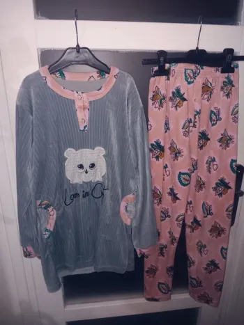 Pyjama Douillet Ours et Imprimé Papillon taille xs