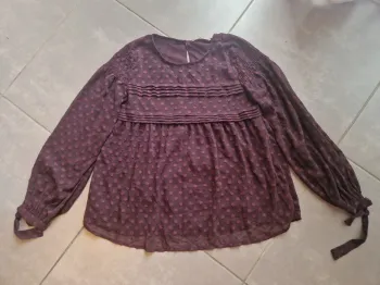 Blouse rouge bordeaux femme