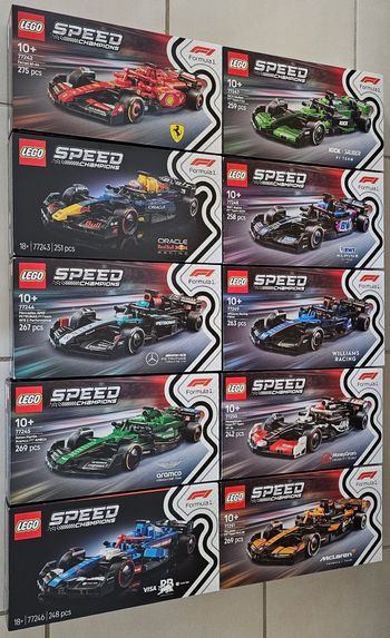 [NEUF] Lego Série Complète 10 Speed champions F1 (77242, 77243, 77244, 76245, 77246, 77247, 77248, 77249, 77250, 77251)