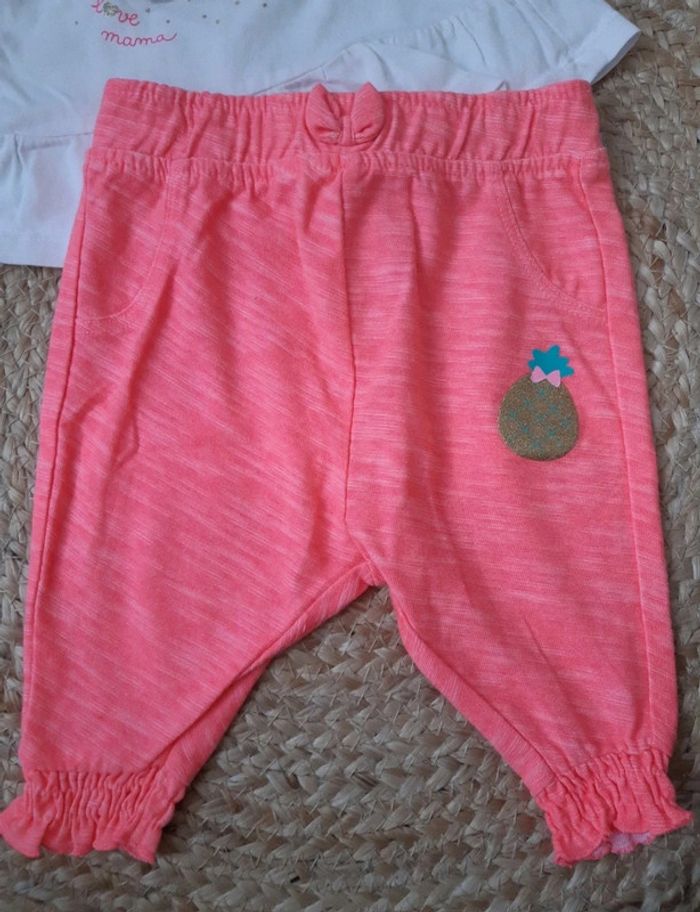 Tenue haut sans manches et pantalon léger Baby Club 62 cm - photo numéro 2