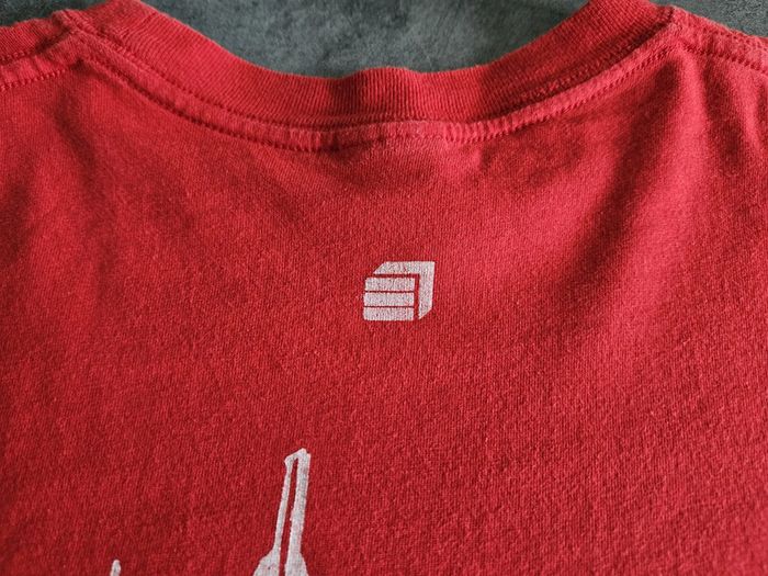 T-shirt original à manches courtes unisexe - Taille L / 40 - Viaduc de Millau - Rouge - photo numéro 6