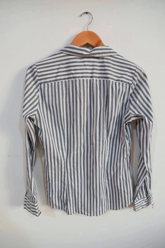 C43 chemise rayé gris H&M 38 - photo numéro 2