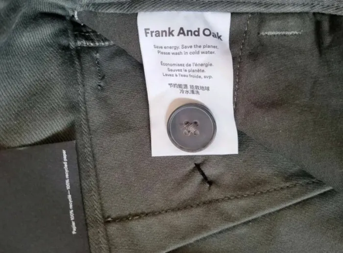 Pantalon coupe  droite  taille haute  Frank  and Oak  taille  S - photo numéro 6