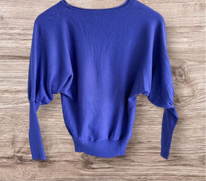 Sweat-shirt pull bleu royal léger taille 36 S - photo numéro 2