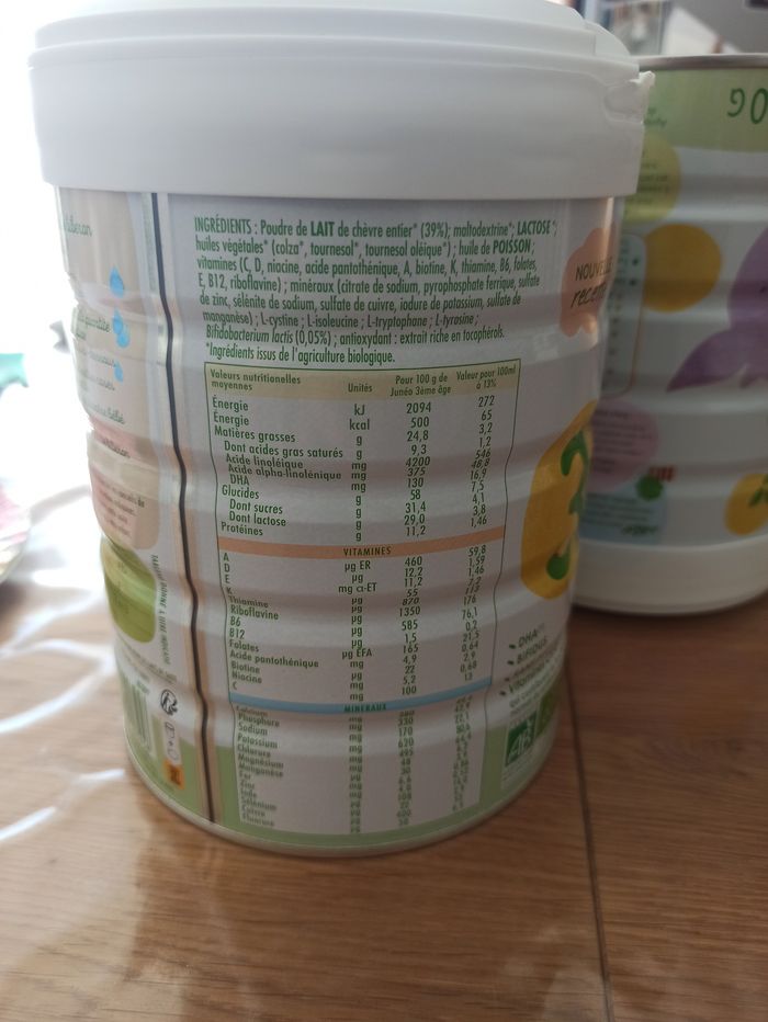 Lot 3 boîtes lait chèvre Juneo 3eme âge - photo numéro 8