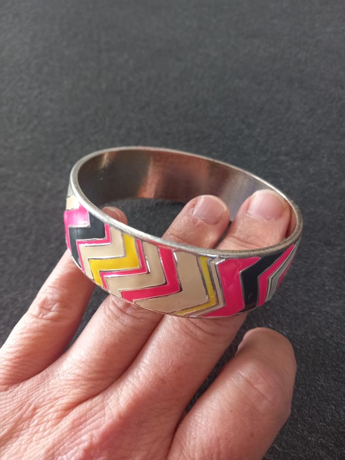 Bracelet métal rose et jaune - photo numéro 3