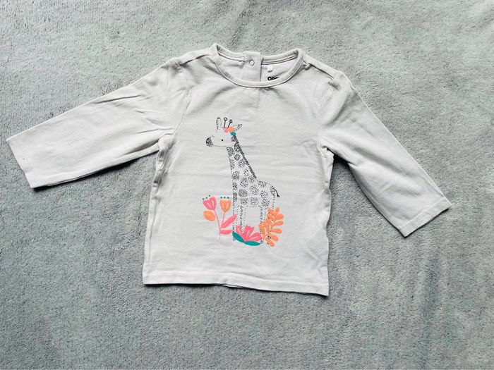 Tee shirt manches longues, fille, 12 mois