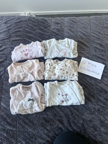 Lot de 6 pyjamas 0mois/naissance
