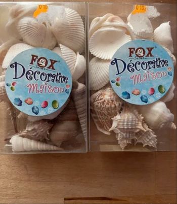 2 boîtes décorations coquillage