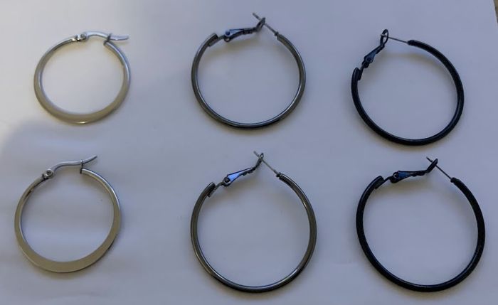 Lot 3 paires de Boucles d'Oreilles Créoles - photo numéro 2
