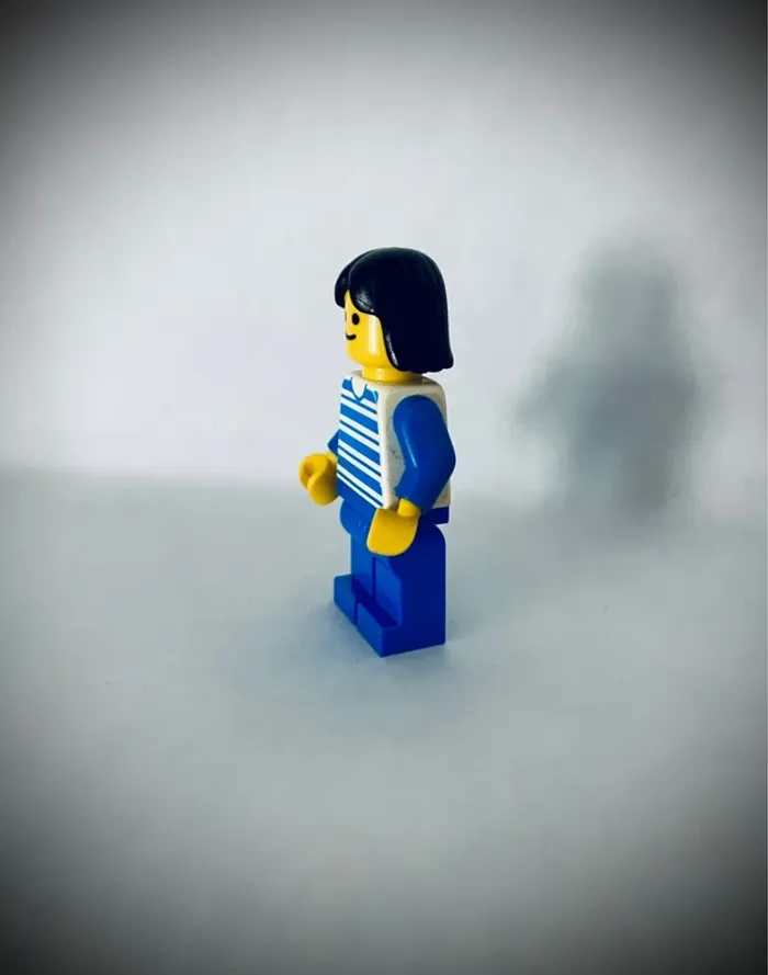 Minifigurine LEGO Hor002 - Horizontal Lines Blue - Très bon état - photo numéro 2