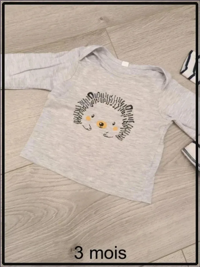 Lot de 4 t shirt manches longues 3 mois - photo numéro 4