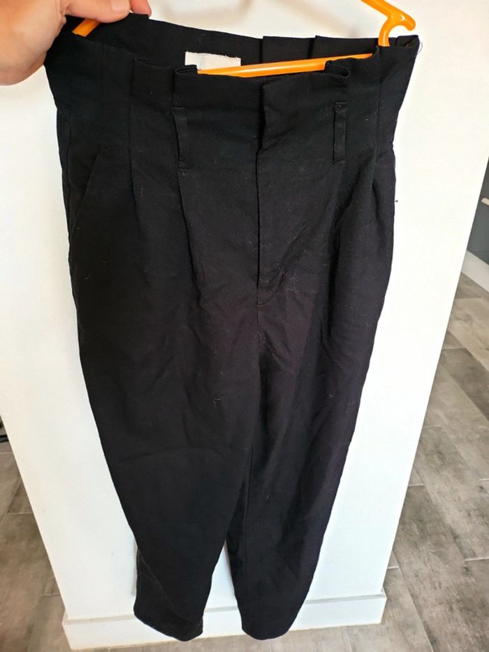 Pantalon taille haute jambes larges H&M 36 - photo numéro 4