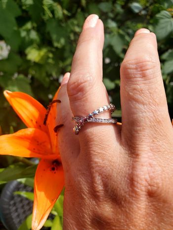 Bague double alliance argent 925