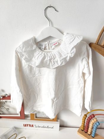 Haut manches longues Zara 2/3ans plumetis