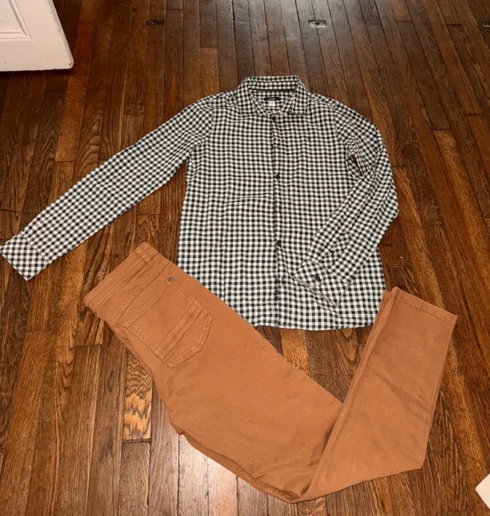 Chemise okaidi et jeans vertbaudet 14 ans