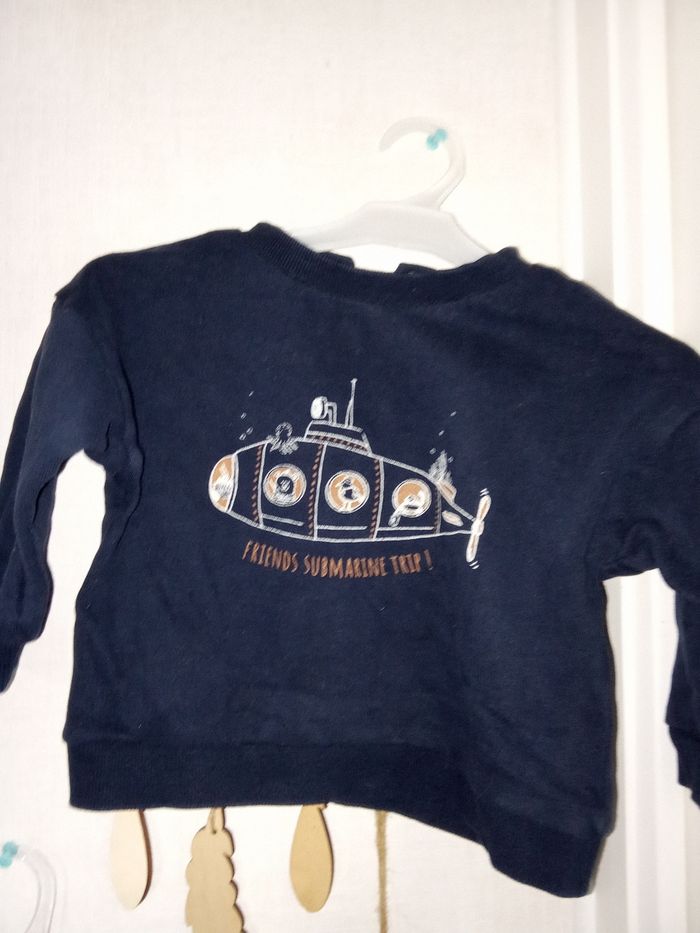 Lot de 2 pulls marine garçon Verbaudet hiver 18 mois - photo numéro 3