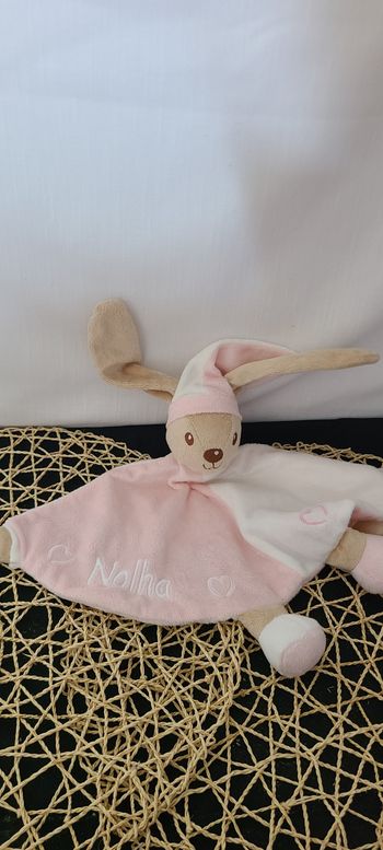doudou plat  lapin prenom nolha