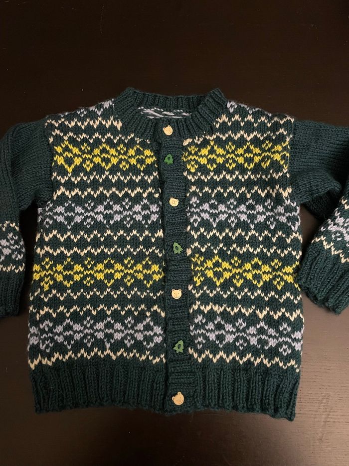 Gilet de Noël tricoté main - photo numéro 3