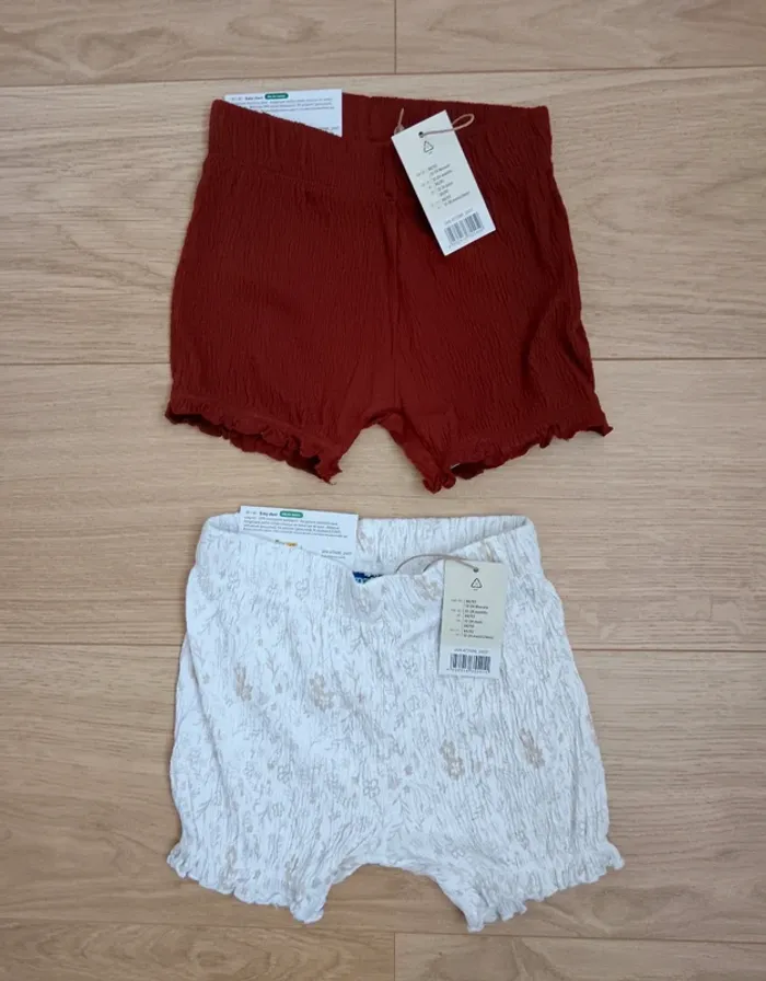 Short neuf 12/24 mois gaz coton