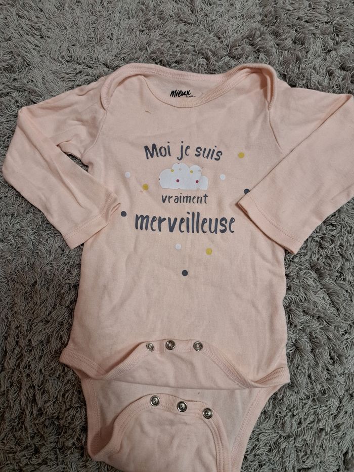 Lot de 6 body ML bébé fille 12 mois - photo numéro 5