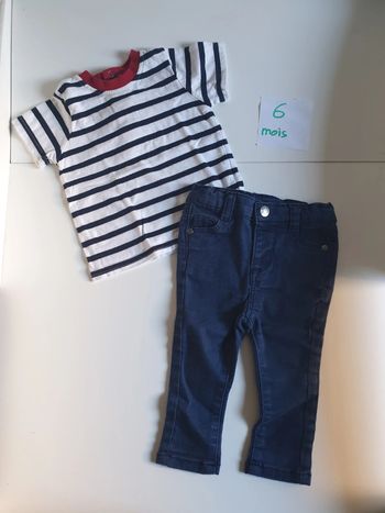 Ensemble jean slim et marinière