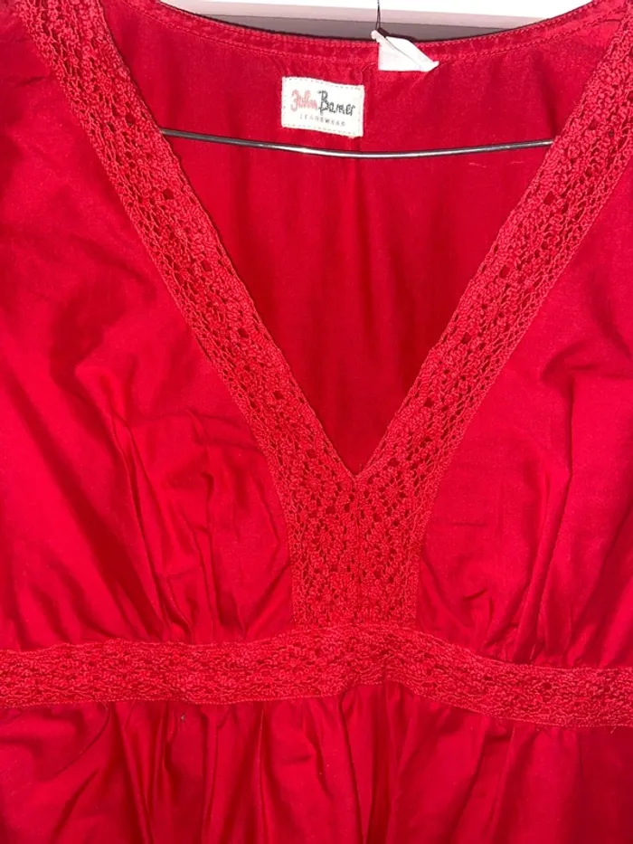 Chemise manche courte  rouge - photo numéro 2