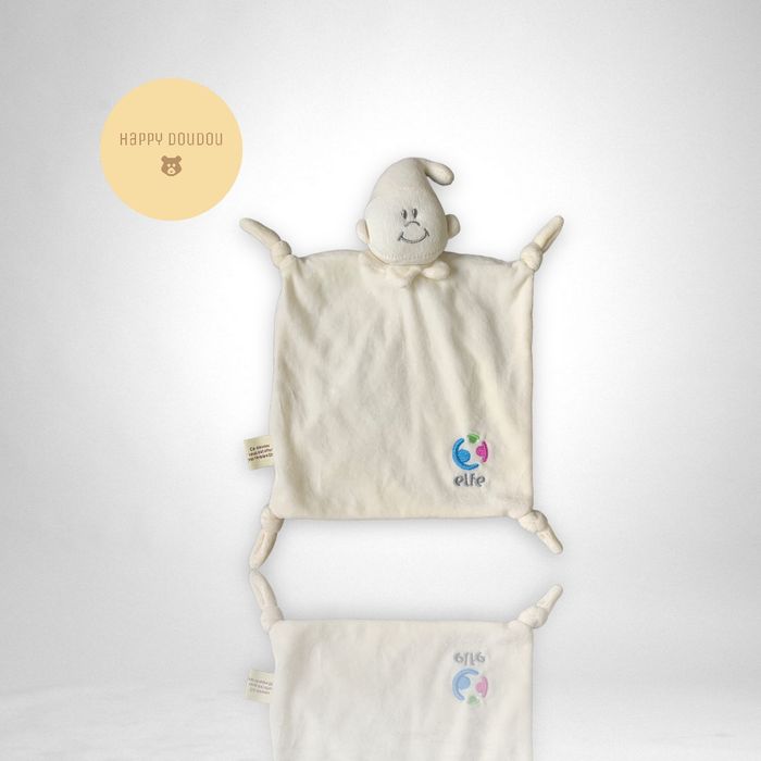 Peluche doudou Lutin raynaud blanc bonnet Elfe DP207