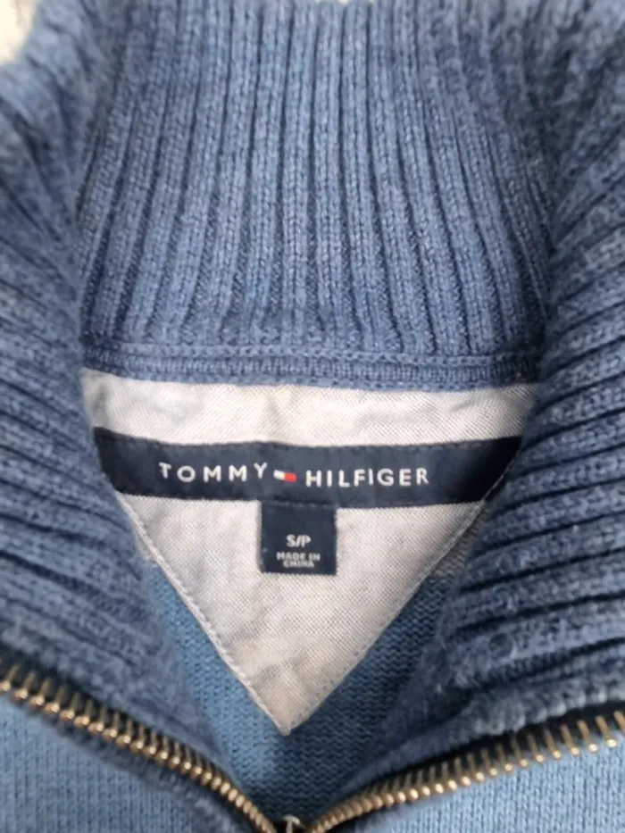 Gilet zippé rayé Tommy Hilfiger bleu, S Hommes (mesures en photos) - photo numéro 6
