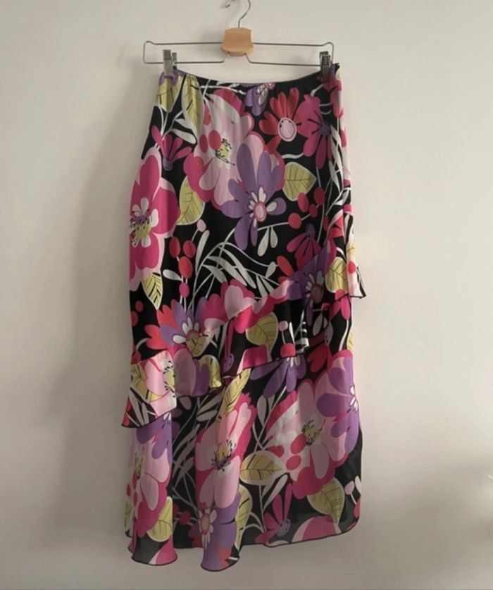 🌸jolie jupe longue fleurie coloré taille XXXL jinzhou 🌸