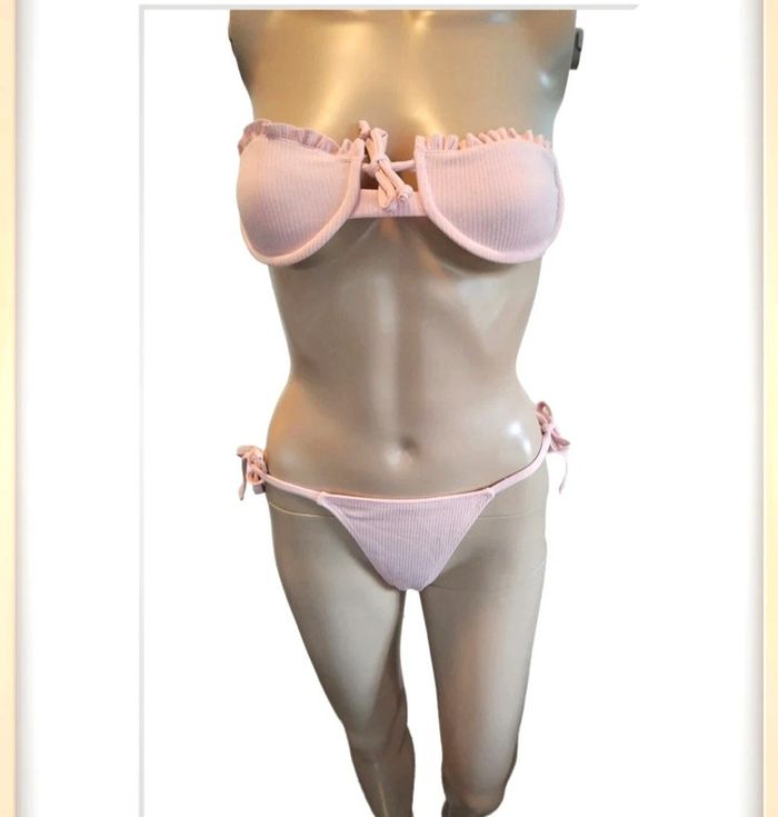 Maillot de bain 2 pièces rose taille S neuf