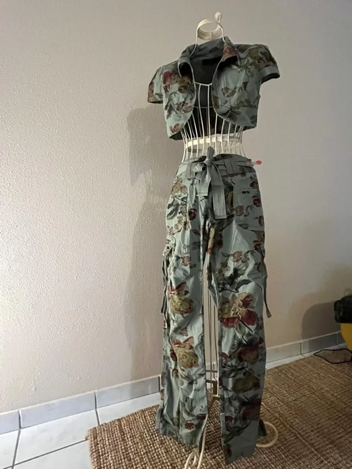 Ensemble crop top et pantalon cargo - Léa.L