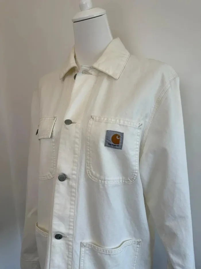 Veste Carhartt Michigan Coat blanche taille M super état - photo numéro 2