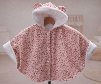 Poncho fleuri/ polaire T1 
