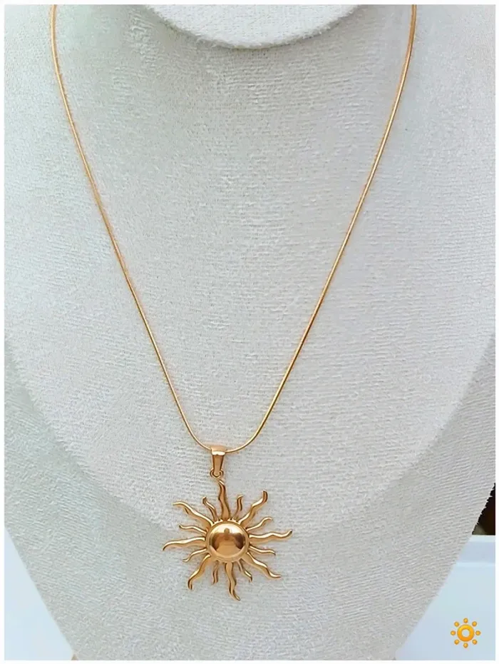 Collier pendentif soleil doré – Style Zag Bijoux solaire tendance