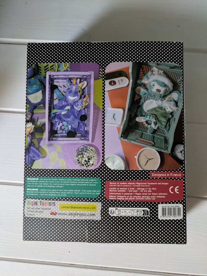 Déglingos Coffret cadeau baby et anneau de dentition Kiprokos le zèbre - photo numéro 2