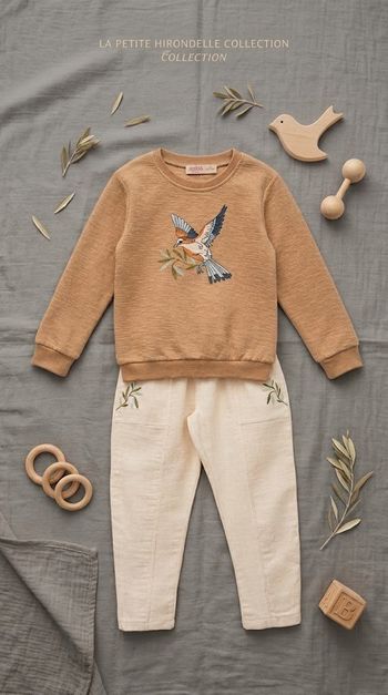 Tenue Fille Chic 4–5 Ans – Ensemble 2 Pièces Caramel & Crème