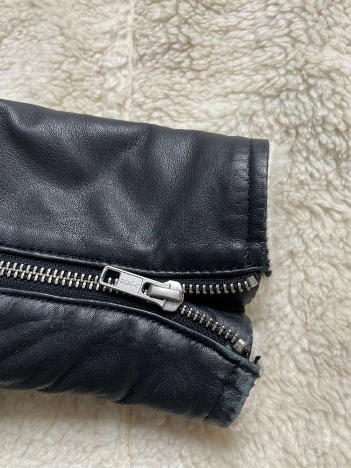 Veste perfecto naf naf en cuir fausse fourrure 34 - photo numéro 10