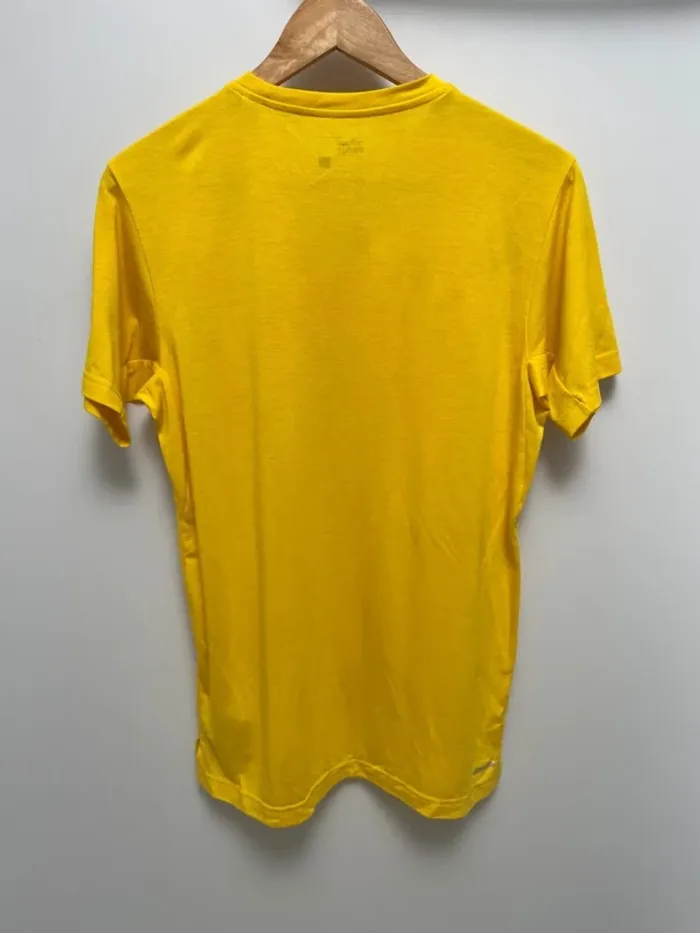 T-shirt Climalite Adidas yellow Mens size Small - photo numéro 4