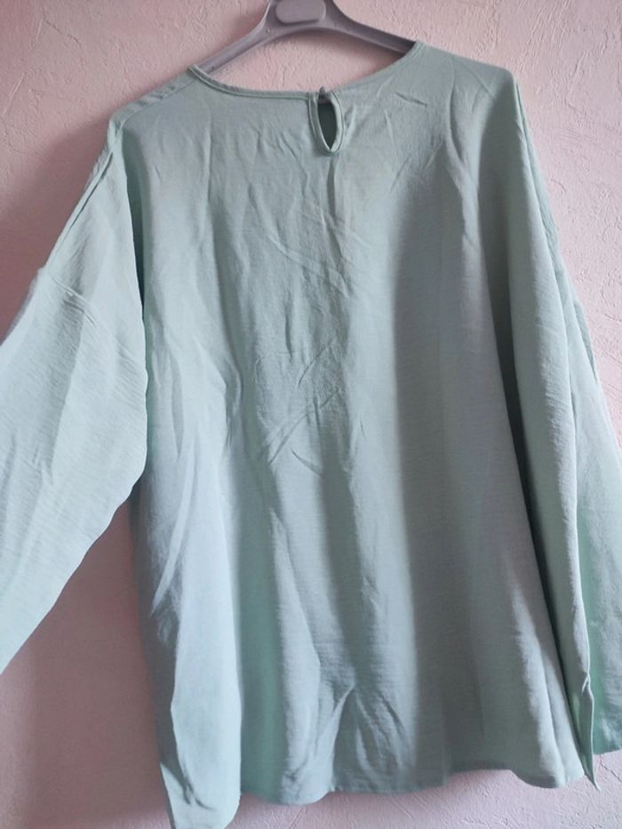 Haut manches longues vert d’eau - Taille XXL - photo numéro 5