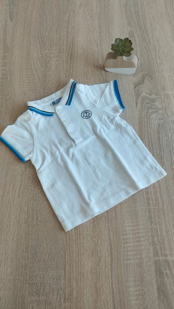 Polo Jacadi blanc a col